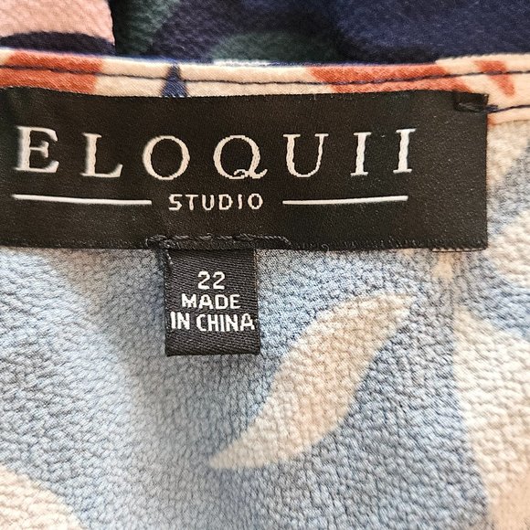 (NWT) Eloquii Long Sleeve Floral Print Midi Dress (wear front or back) S… - Picture 5 of 9